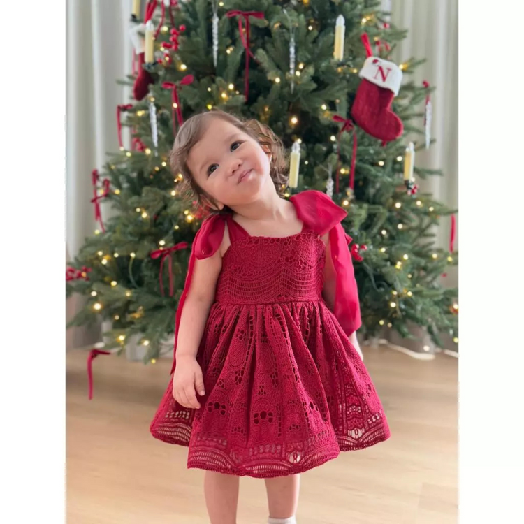 Hatch Australia Scarlet Lace Dress - Red