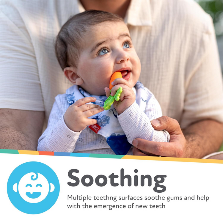Nuby Banana Gum Massager Bristles N Carrot Teether Set