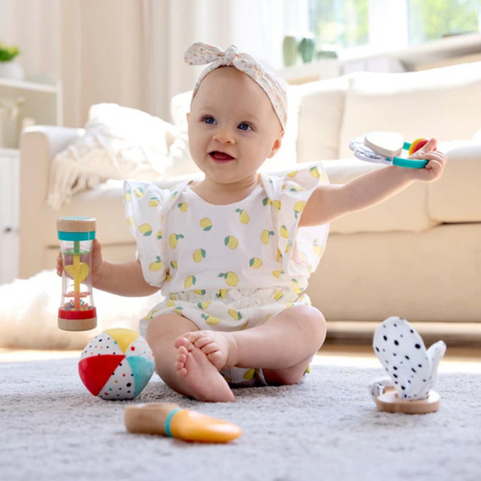 Hape 0130 5 In 1 Baby Sensory Set Suitable for Age 0-18 Months