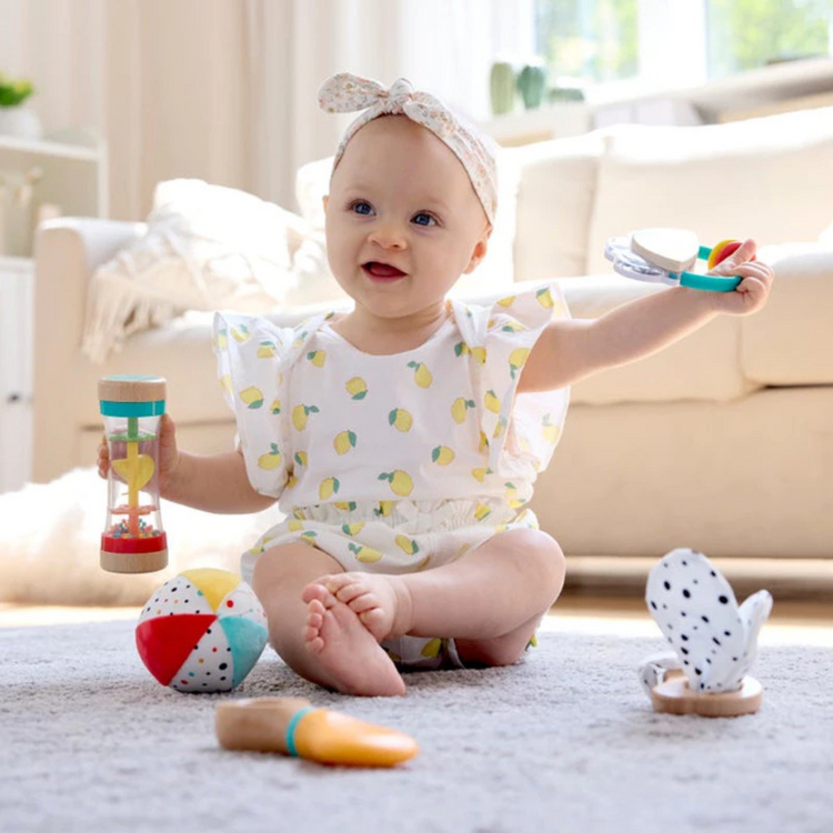 Hape 0130 5 In 1 Baby Sensory Set Suitable for Age 0-18 Months