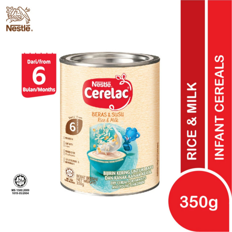 Nestle Cerelac Infant Cereals - Rice & Milk 350g