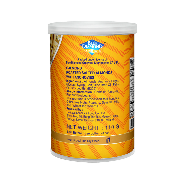 Blue Diamond Calmond Roasted Salted Almonds & Anchovies 110g (in can)