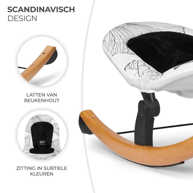 Kinderkraft Finio 2-In-1 Bouncing Chair With Rocker - Black from Birth Up to 9kg