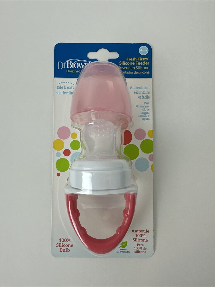 Dr Brown's Fresh Firsts Silicone Feeder 4m+ Pink
