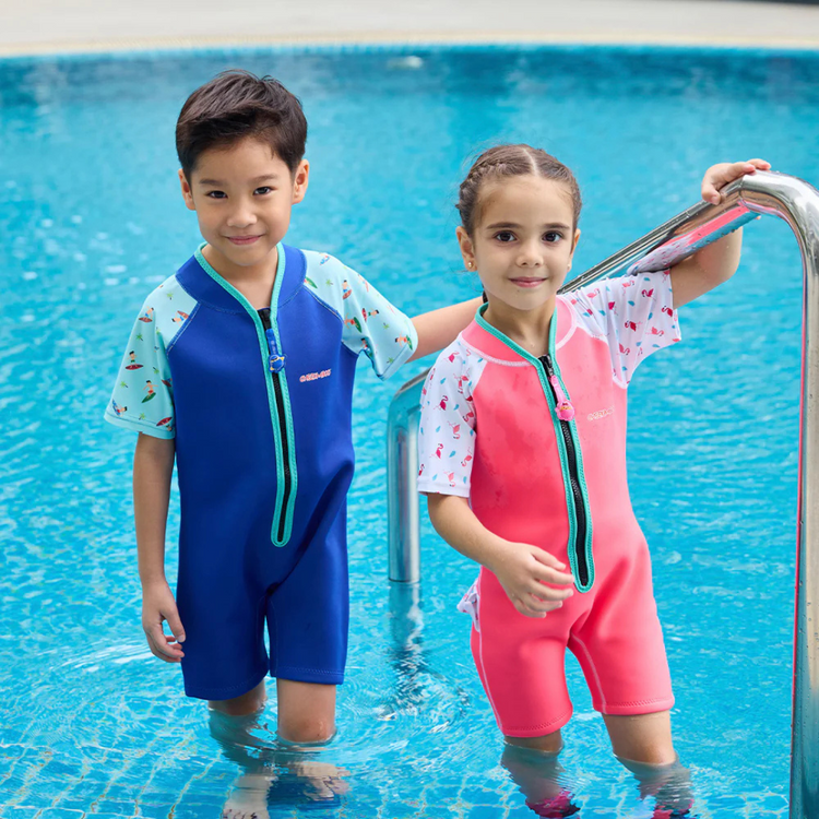 Cheekaaboo Wobbie Toddler Thermal Swimsuit UPF50+ Pink Flamingo