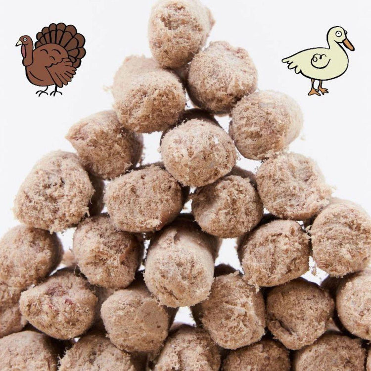 Notti 2-in-1 Allergy Care Turkey & Duck Freeze-Dried Chunks 50g |  for Sensitive Skin & Stomach Hypoallergenic Dog & Cats