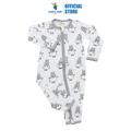 Baa Baa Sheepz Romper Zip Big Sheepz White with Grey Border ( 6 - 12 months )