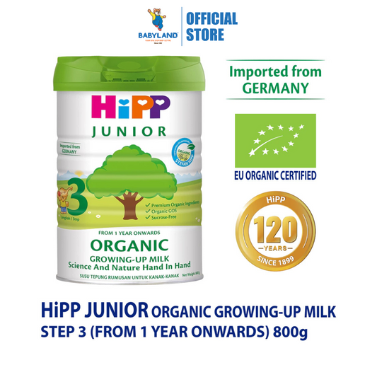 HiPP JUNIOR Organic Growing-up Milk Step 3 (800g) (From One Year Onwards)