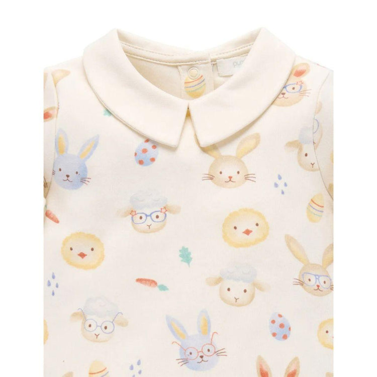 Purebaby Organic Hoppity Pring Thick Growsuit