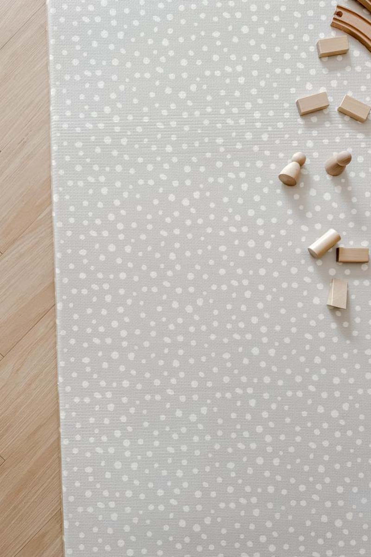 GingerBubs Speckled Play Mat Large - Dove Grey (200 cm x 140 cm x 2 cm)