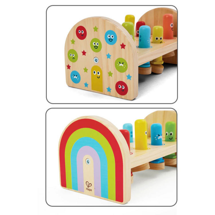 Hape 0529 Bright Bash Hammer Bench Suitable for Age 1-3 Years