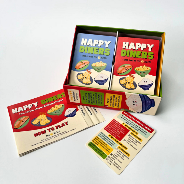 The Nurts Happy Diners Card Game | 4yrs+ | Nutritional Balanced Meal Strategy | Family Game Night