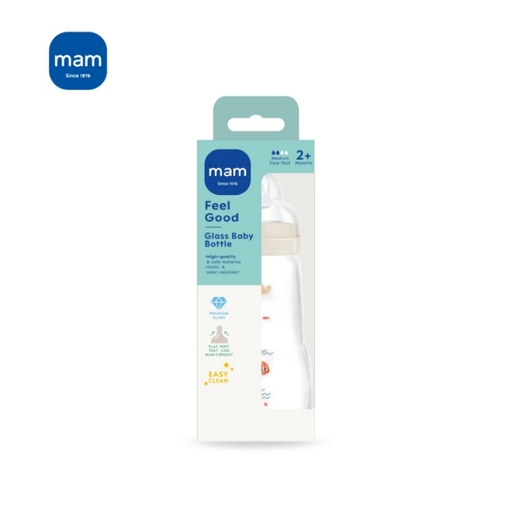 MAM Feel Good Glass Bottle 260ml Unisex