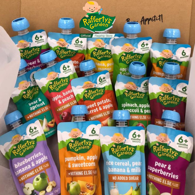 Rafferty's Garden Baby Food Pouches 120g 6m+/8m+ Made In Australia