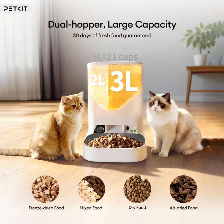 PETKIT YUMSHARE DUAL-HOOPER 2 with Camera Smart Pet Feeder | 2-Year Warranty