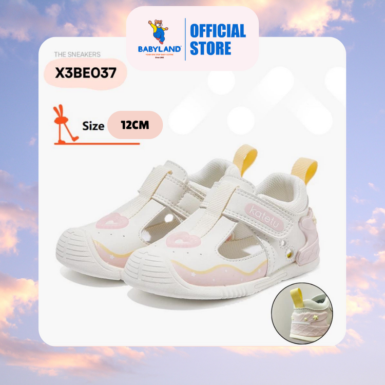 Katetu Crtartu Trendy and Comfort Kids Sandal Shoes for Summer X3BE037 - WhitePink (12cm)