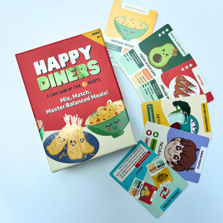 The Nurts Happy Diners Card Game | 4yrs+ | Nutritional Balanced Meal Strategy | Family Game Night