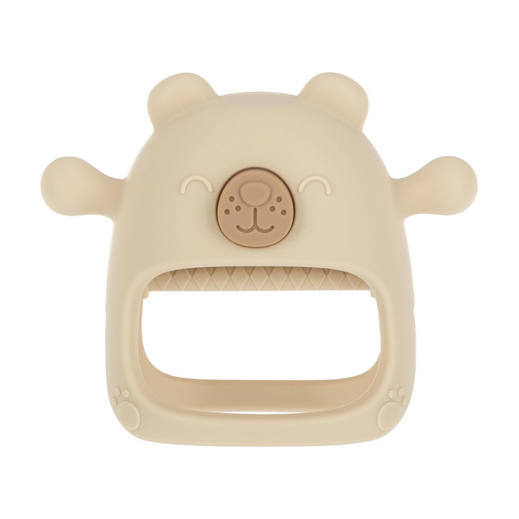 Nuby Silicone Wrist Grip Teething Mitten Bear ( 3+ months )