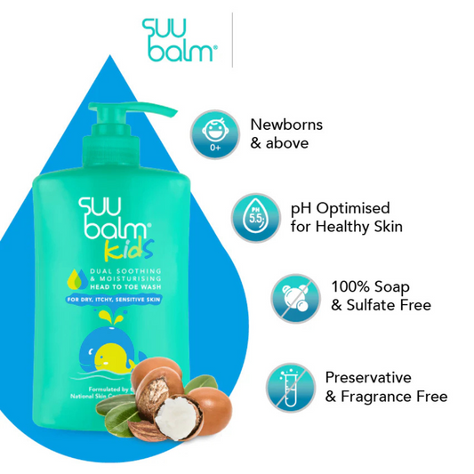Suu Balm Kids Moisturising Head to Toe Wash 420ml