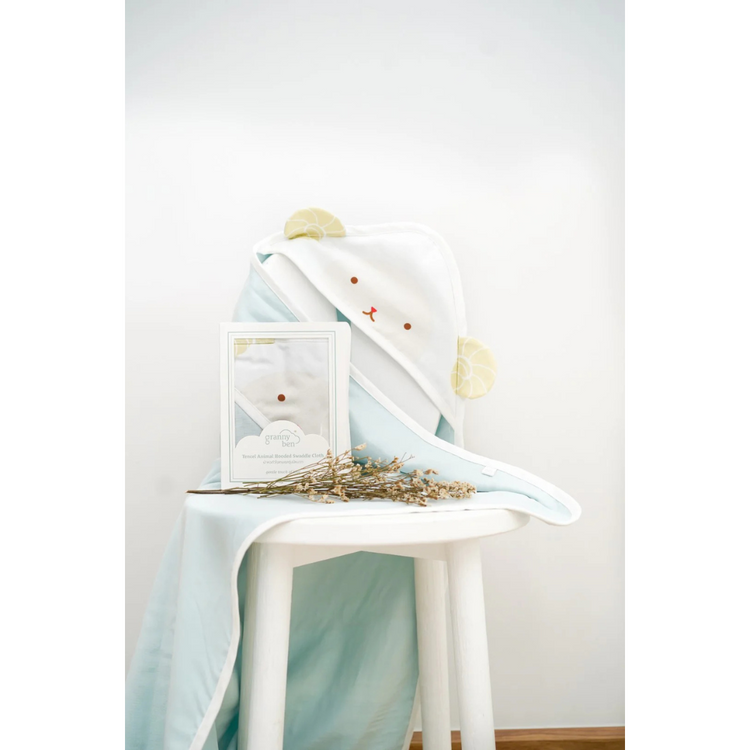 Granny Ben TENCEL Muslin Animal Hooded Swaddle