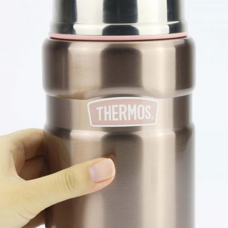 THERMOS 710ml Golden Cap Stainless Steel King Food Jar with Spoon [SK3022]