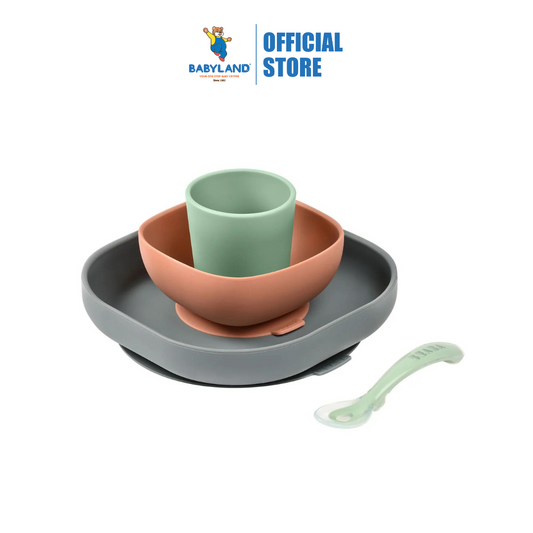 Beaba Silicone Suction Meal Set - Mineral 4m+