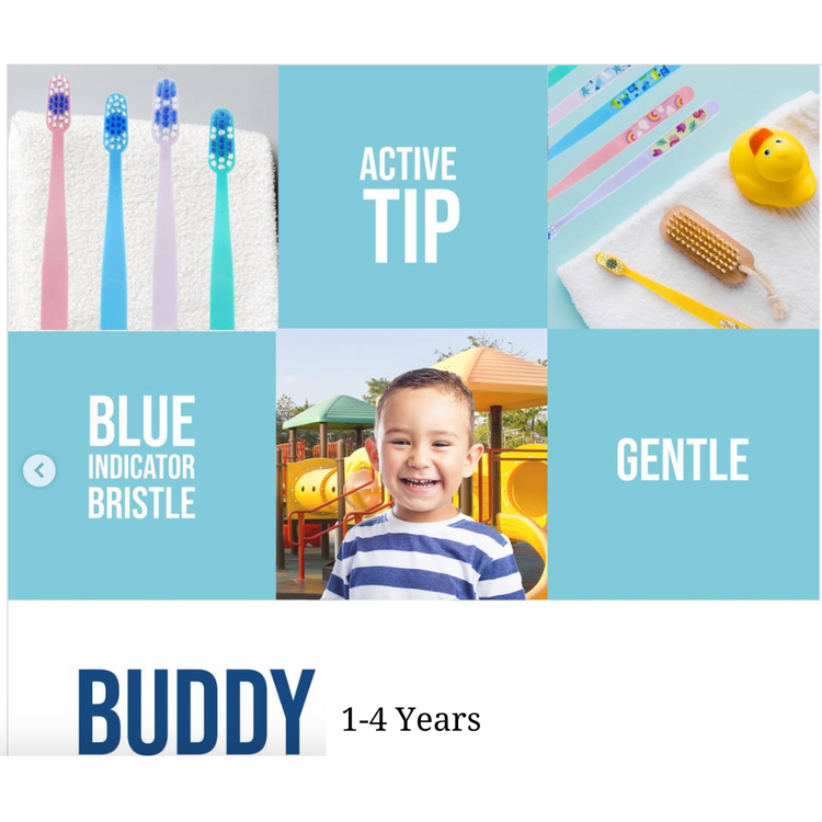 Jordan Supersoft Toothbrush Buddy (1-4yrs) (Random Colour Pick)