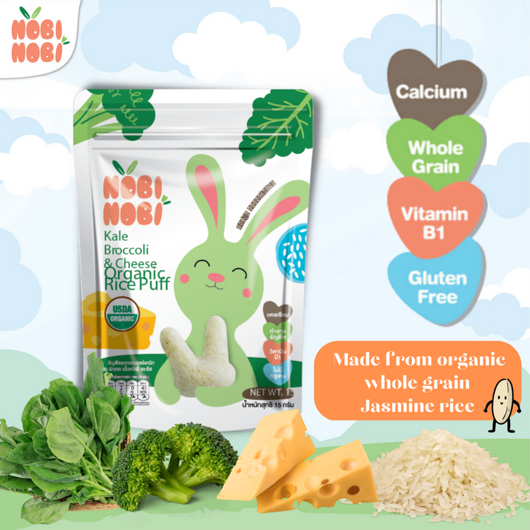 [HALAL] Nobi Nobi Organic Jasmine Rice Puffs (15G/40G)