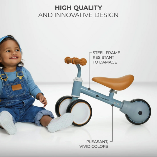 Kinderkraft Balance Bike CUTIE - Blue (1 year up to 25 kg)