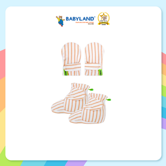 Hamako Mitten And Booties - Striped Solar (All Size)