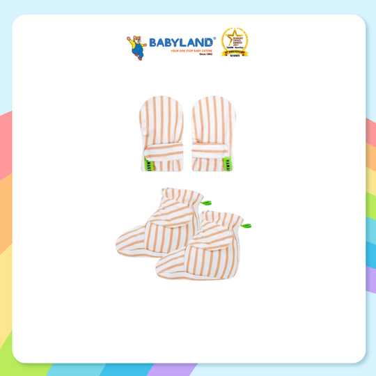 Hamako Mitten And Booties - Striped Solar (All Size)