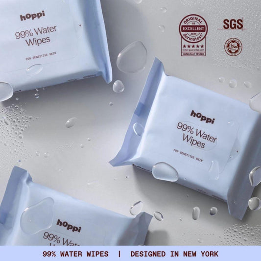 Hoppi 99% Water Wipes 20's x 5 -In- 1 Bundle