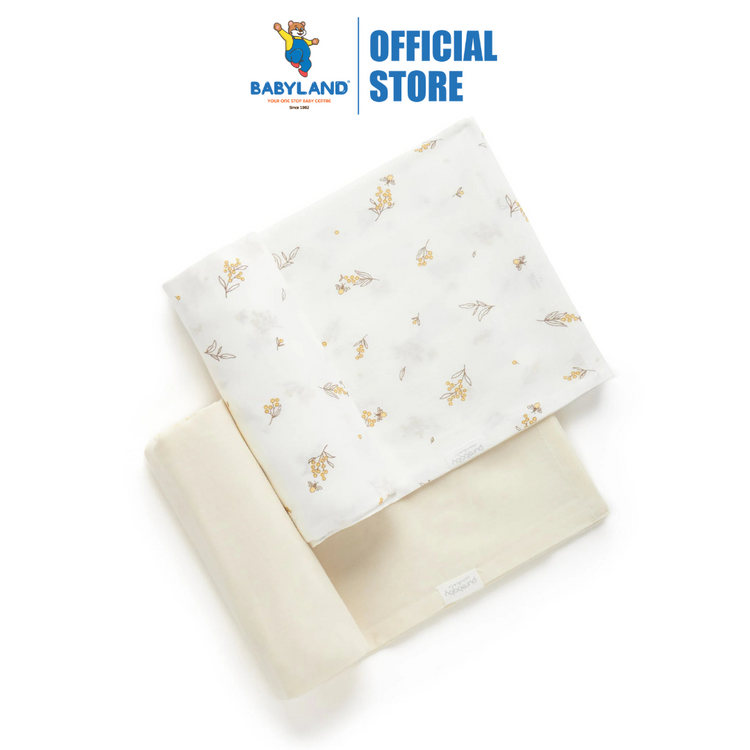 Purebaby Organic Muslin Wrap 2 Pack - Wheat Wattle Bee