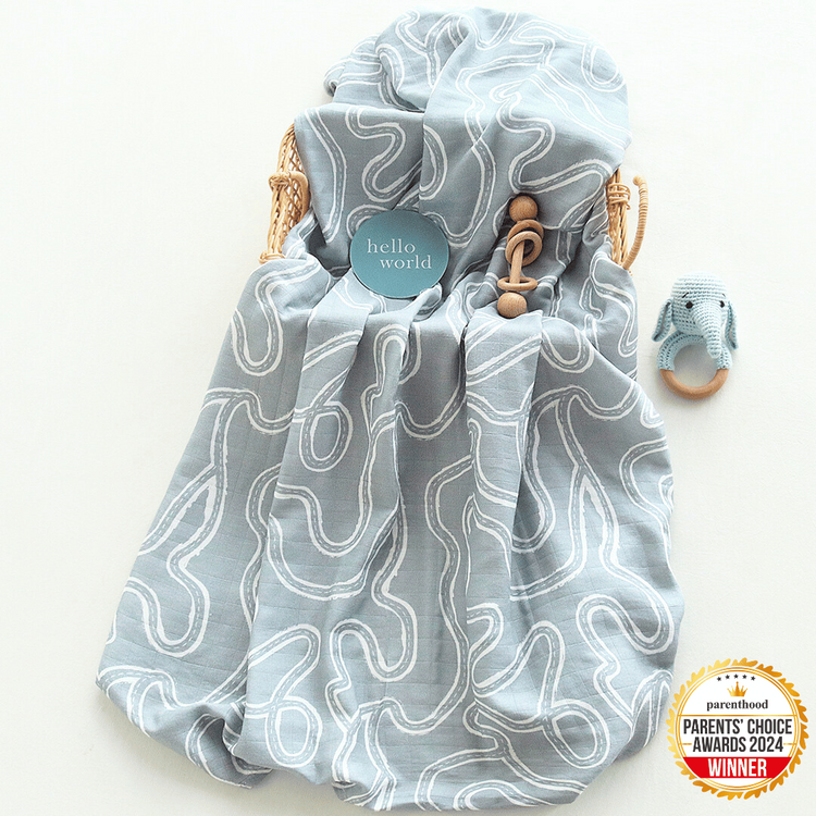 Joey & Mom Luxuriously Soft Bamboo Cotton Swaddle Bundle (3 in 1)