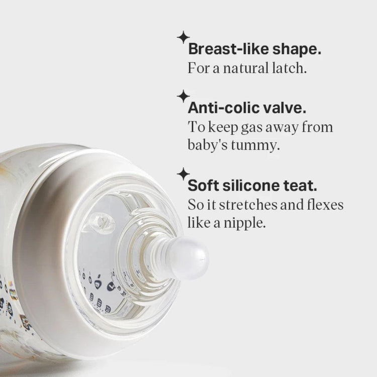 Tommee Tippee Natural Start PP Decorated Bottle 150ml - Snail – BPA-free, Soft Silicone Teat, Anti-Colic Valve