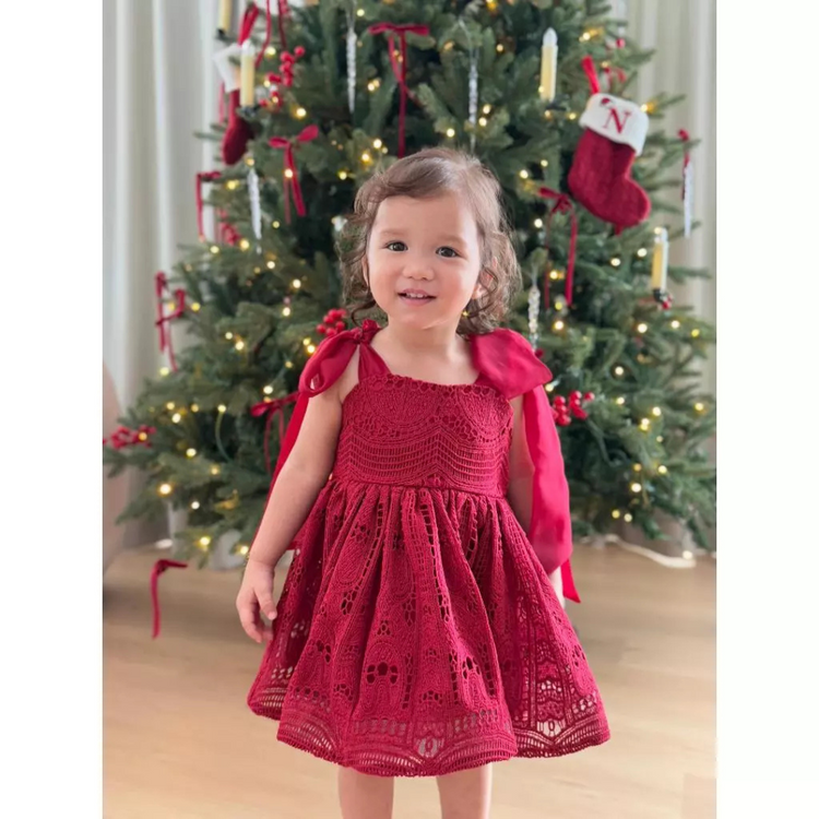 Hatch Australia Scarlet Lace Dress - Red