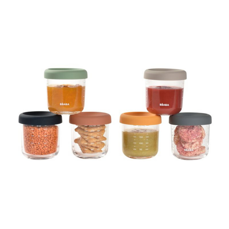 Beaba Glass Portion Jars 5oz (6x250ml)