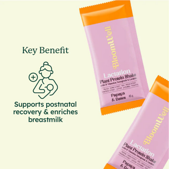 BloomWell Lactation Plant Protein Shake with B-Vitamins, Fenugreek & Lecithin