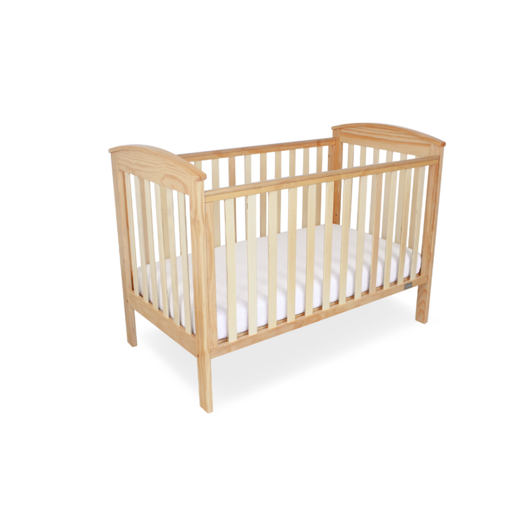 Babyhood Classic Curve 4-in-1 Cot - Natural