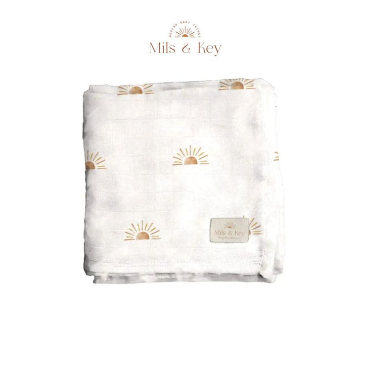 Mils and Key Swaddle - Bamboo + Cotton Swaddle (120cm x 120 cm)