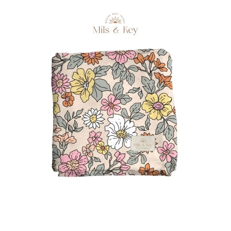 Mils and Key Swaddle - Bamboo + Cotton Swaddle (120cm x 120 cm)