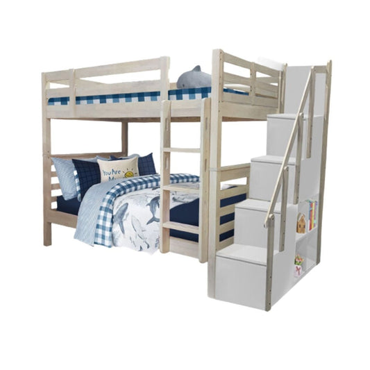 [PRE-ORDER] Snoozeland Huckleberry Super Single Bunk Bed with Staircase