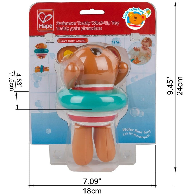 Hape Swimmer Teddy Wind-Up Toy (12m+)