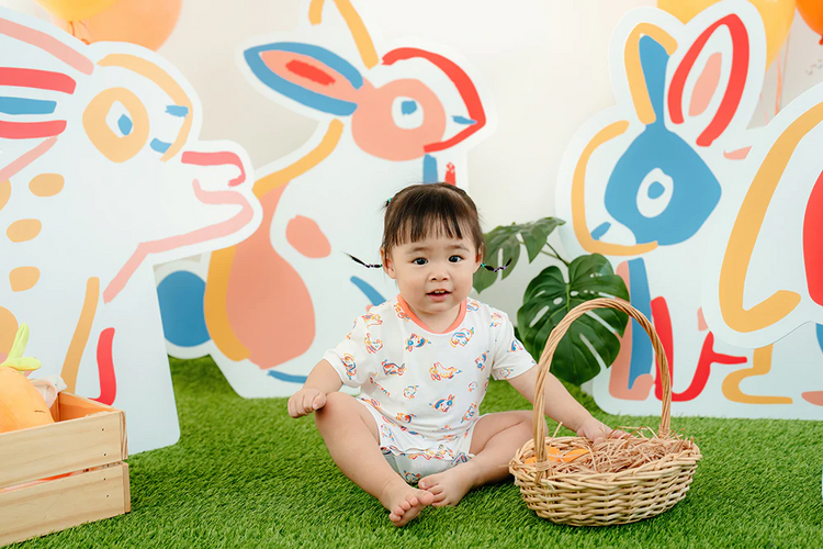 Not Too Big Bamboo Romper (Bunny)