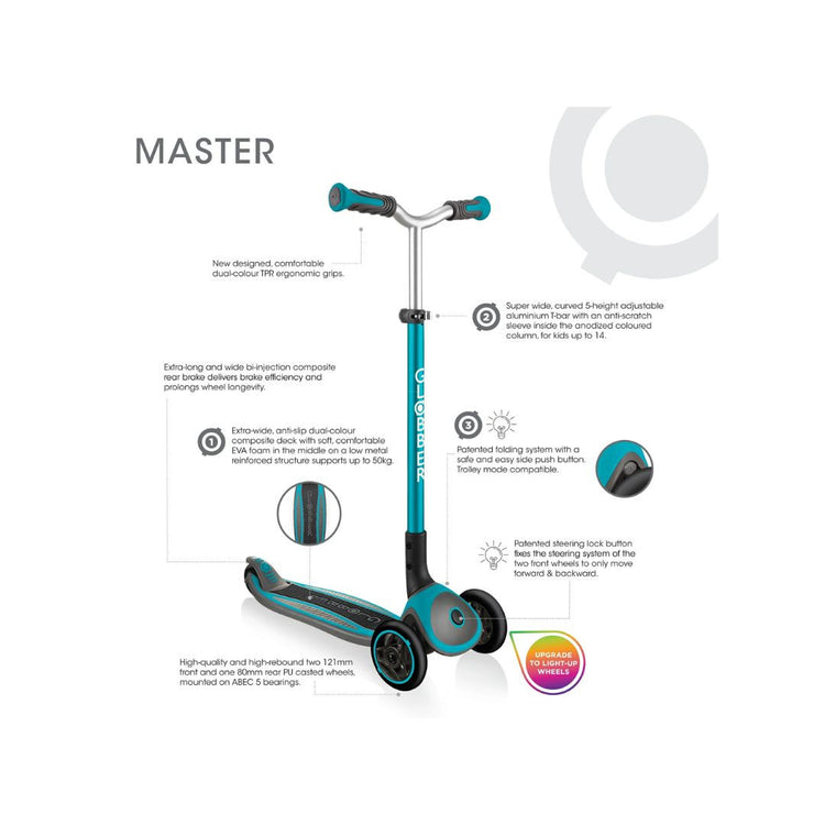 GLOBBER Master Lights Scooter Black/Red