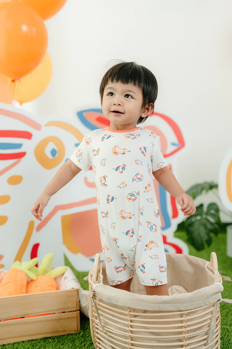 Not Too Big Bamboo Romper (Bunny)