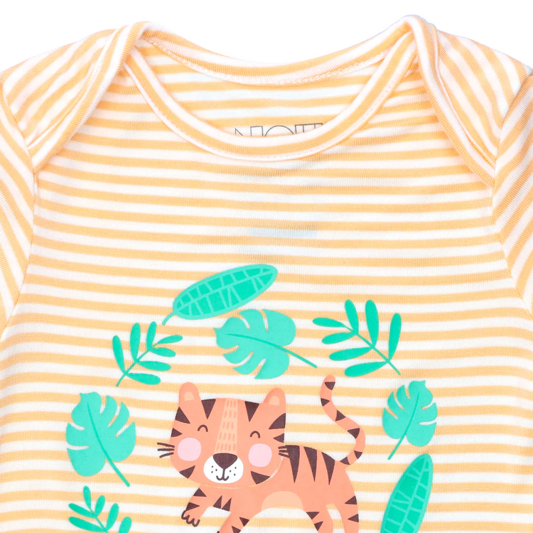 Not Too Big Tiger Bamboo Short Sleeve Bodysuit (3 Pack)