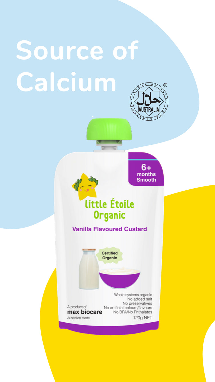 Little Etoile Organic Baby Puree - Vanilla Flavoured Custard (6m+)