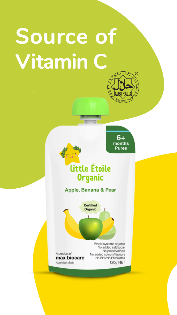 Little Etoile Organic Baby Puree - Apple, Banana & Pear (6m+)