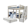 [PRE-ORDER] Snoozeland Huckleberry Super Single Bunk Bed with Staircase and Pull Out Single Trundle